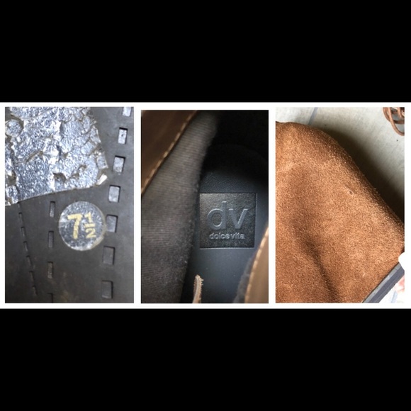 Dolce vita cognac suede lace up wedge booties. Size 7.5 - Picture 8 of 8